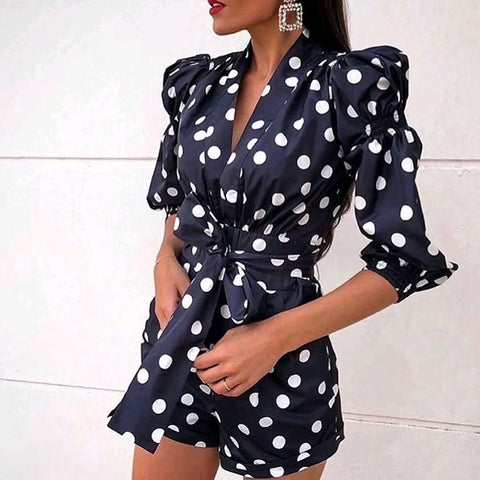Wholesale Retail Summer Women V-Neck Rompers Sexy Club Solid  Elegant Bodycon Jumpsuit Playsuit Romper