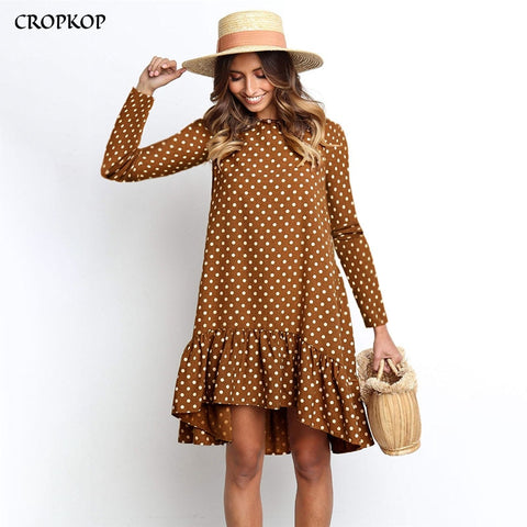 Women Fashion O-neck Solid Bow Elegant Straight Dress Spring Loose Mini Dresses 3/4 Sleeve Bow comfortable Plus Size