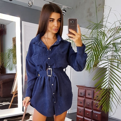 Women Fashion O-neck Solid Bow Elegant Straight Dress Spring Loose Mini Dresses 3/4 Sleeve Bow comfortable Plus Size