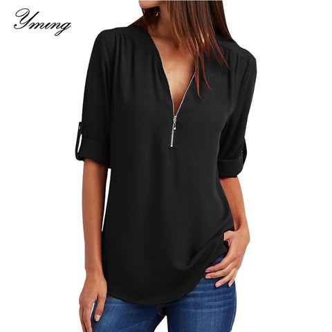 TWOTWINSTYLE Elegant Perspective Womens Tops And Blouses Lantern Sleeve Lace Up Plus Size Shirts Female 2019 Autumn Fashion New