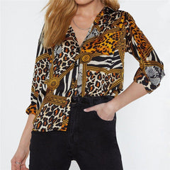 Women Blouses Sexy Leopard Blouse Shirt Long Sleeve Office Shirt 2020 Fashion Autumn Casual Vintage Tops Chemisier Femme