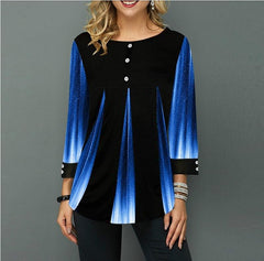 Shirt Women Spring Summer  Blouse 3/4 Sleeve Casual Printing  Female fashion shirt Tops Plus Size 5XL StreetShirt