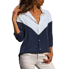 2019 New Fashion Print Women Blouses Long Sleeve Turn-down Collar Chiffon Blouse Shirt Casual Tops Plus Size Elegant Work Shirt