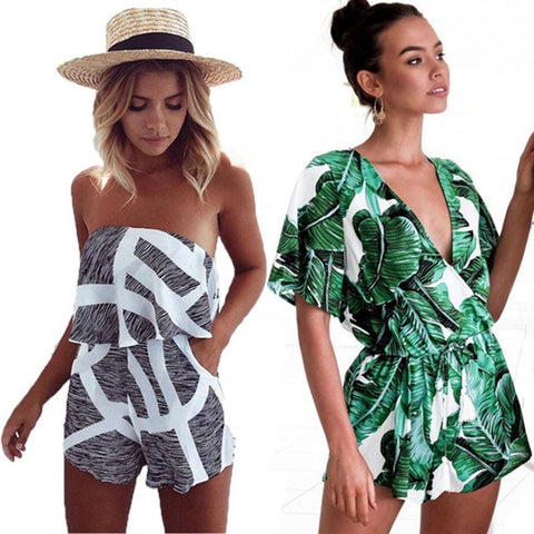 Wholesale Retail Summer Women V-Neck Rompers Sexy Club Solid  Elegant Bodycon Jumpsuit Playsuit Romper
